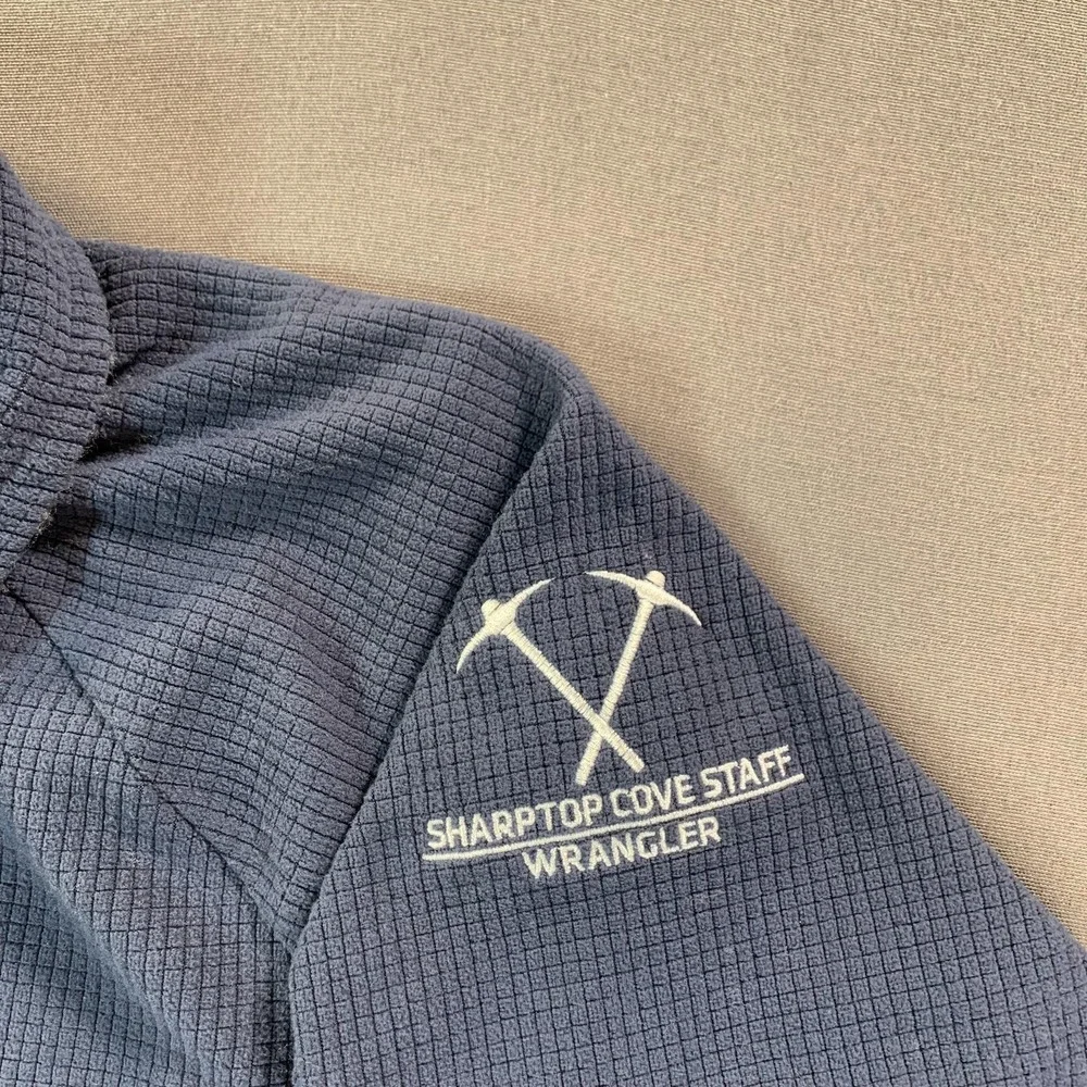 Outdoor Research Trail Mix‎ Snap Pullover Women LG Blue Fleece Mock Neck Hiking